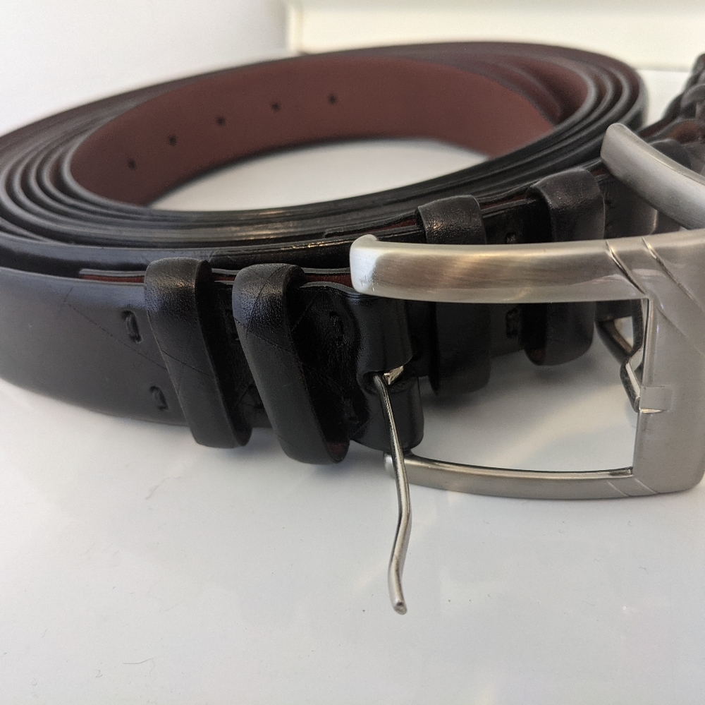 Torino Black Leather Belt